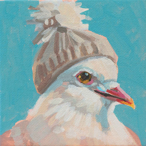Pocket Art, Fine Art Print on handmade paper in frame, 10 x 10 cm, Malte
