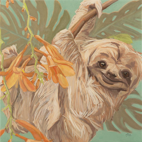 Art Card, Sloth Carlos, 20x20 cm