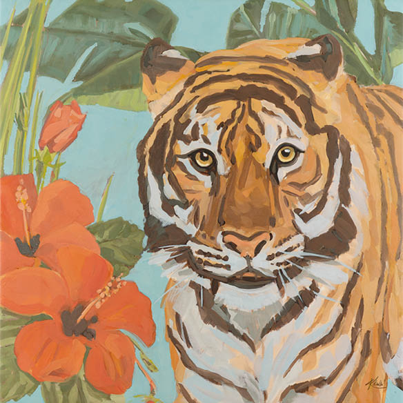 Art Card, Sumatran Tiger Harimau, 20x20 cm