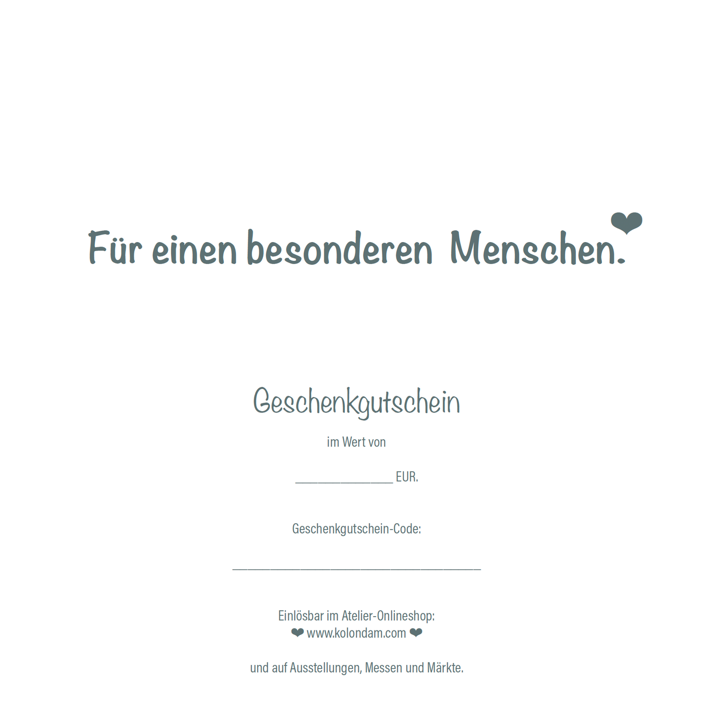 Der Geschenkgutschein 🐾