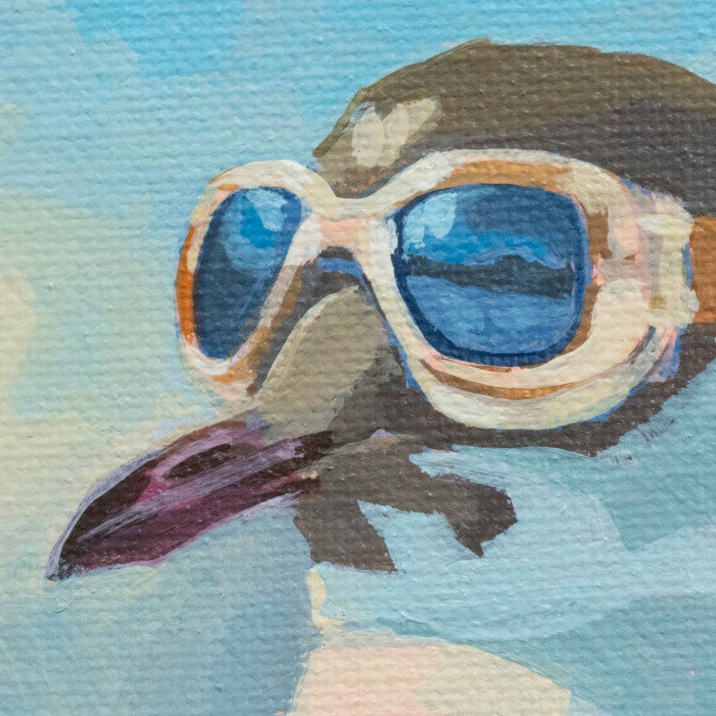 Pocket Art, Fine Art Print on handmade paper in frame, 10 x 10 cm, Fashion Victim 2