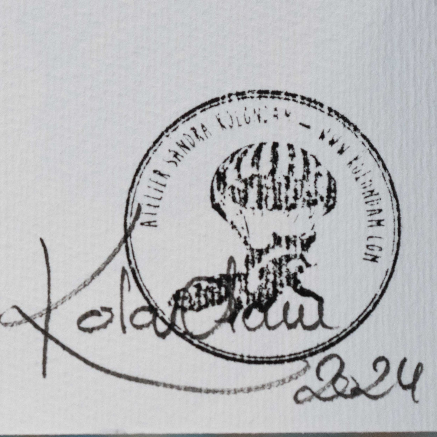Pocket Art, Fine Art Print auf Büttenpapier im Rahmen, 10 x 10 cm, Keksdieb