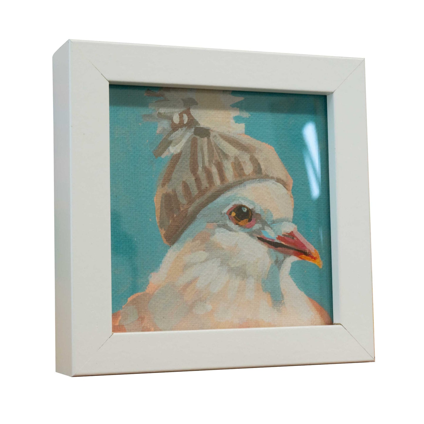Pocket Art, Fine Art Print on handmade paper in frame, 10 x 10 cm, Malte