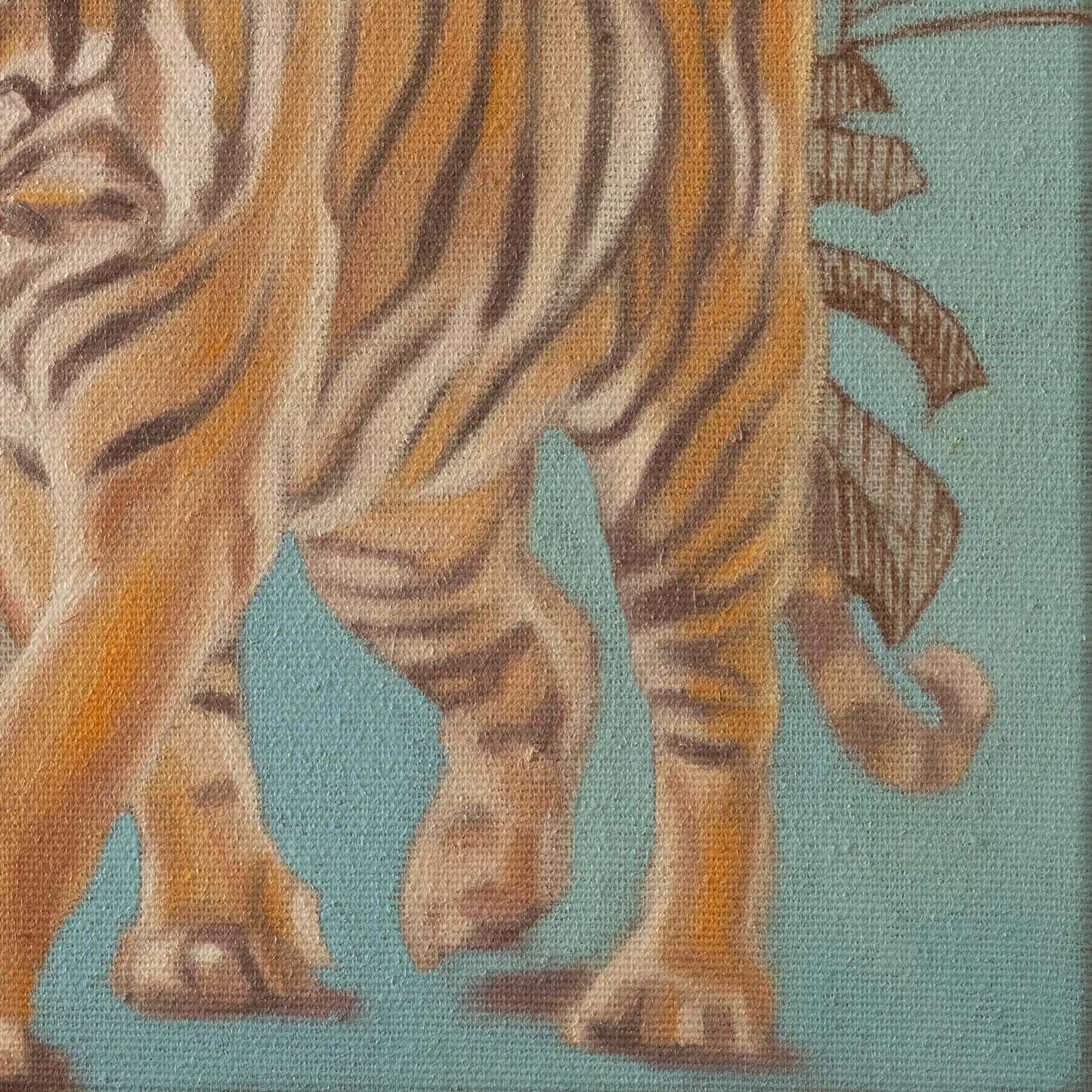 Oil painting on canvas, 30 x 30 cm, Tiger