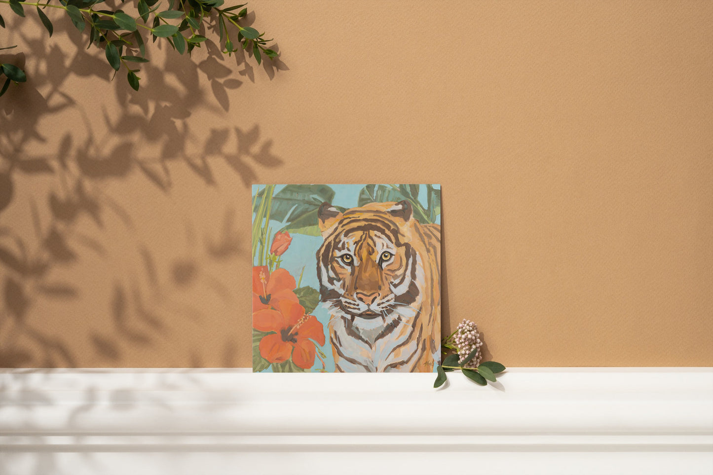 Art Card, Sumatran Tiger Harimau, 20x20 cm