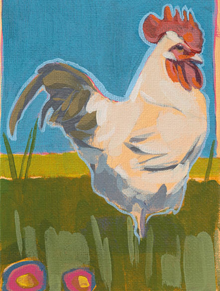 Art Card, Proud Rooster, 15x20 cm