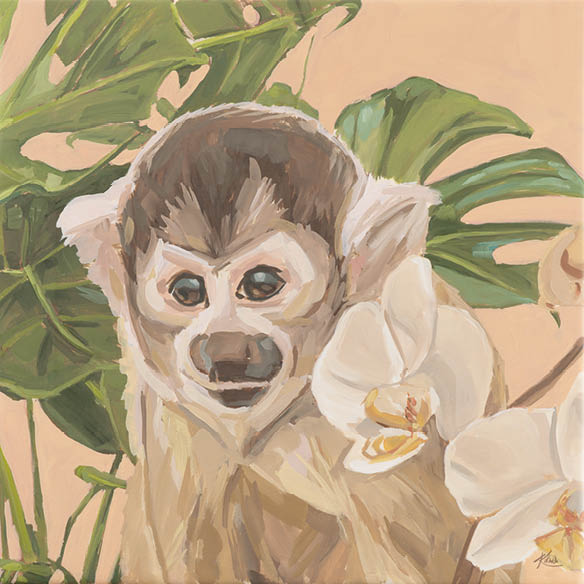 Art Card, skull monkey Oskar, 20x20 cm