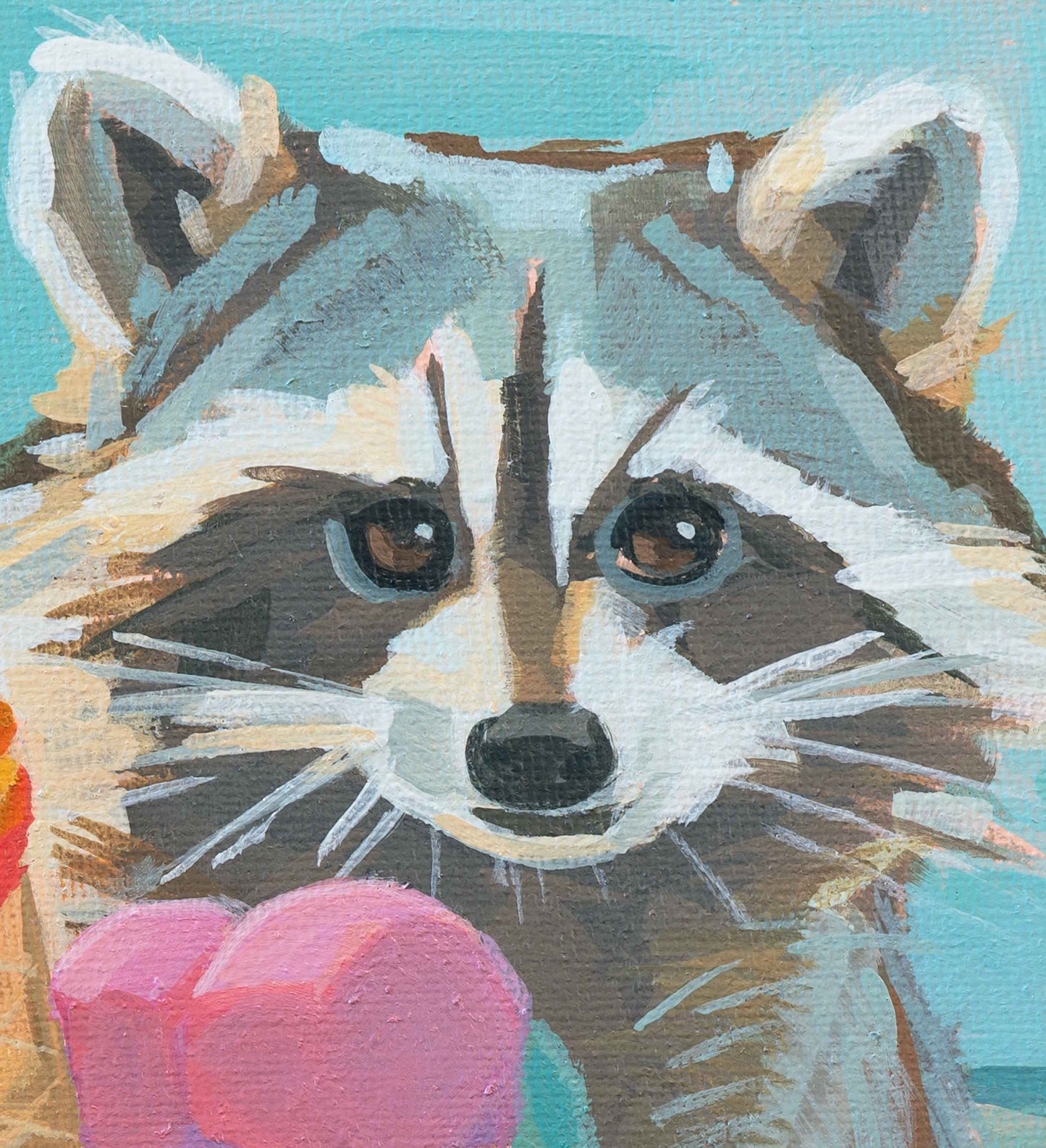 Pocket Art, Fine Art Print on handmade paper in frame, 10 x 10 cm, Ice Cream