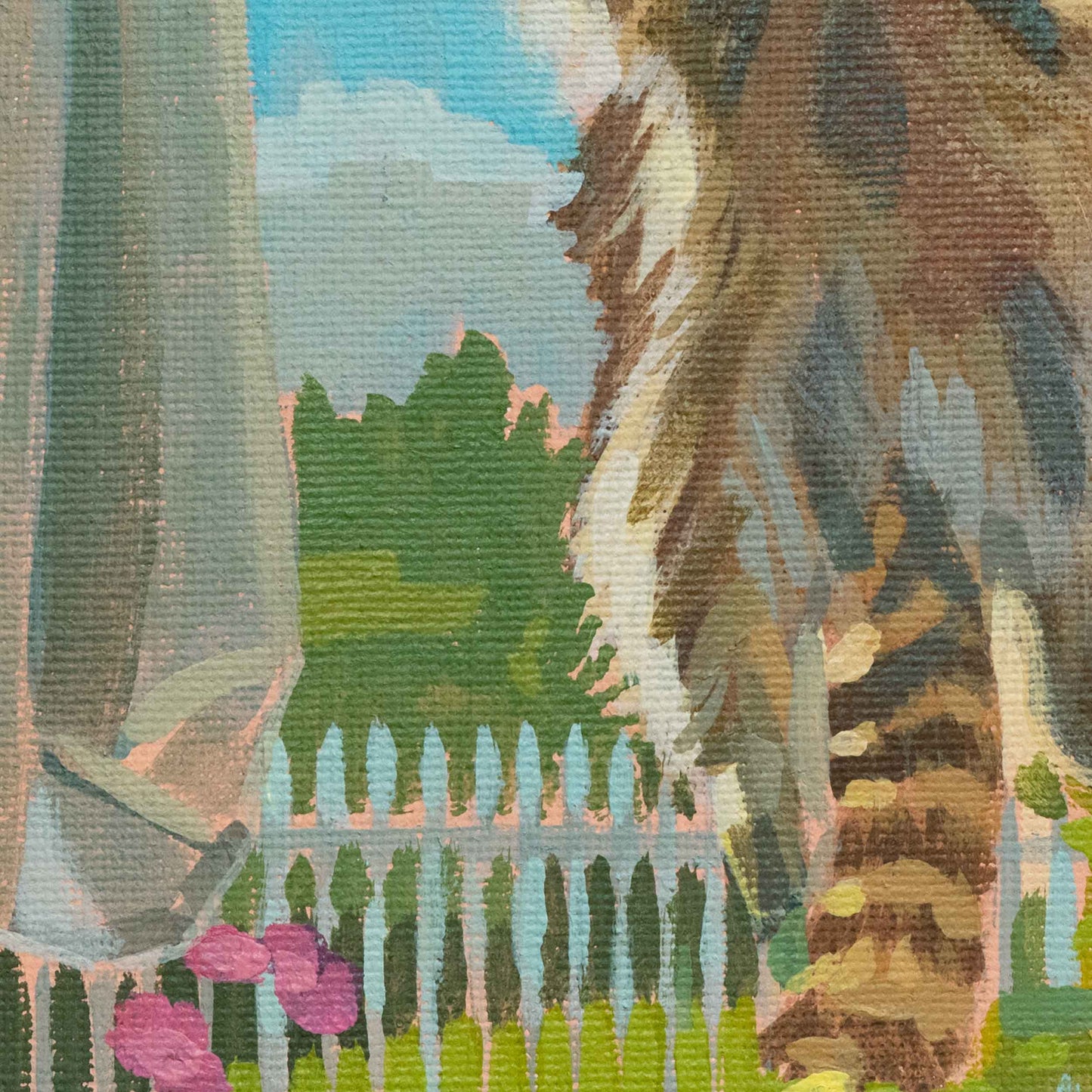 Pocket Art, Fine Art Print on handmade paper in frame, 10 x 10 cm, hanging