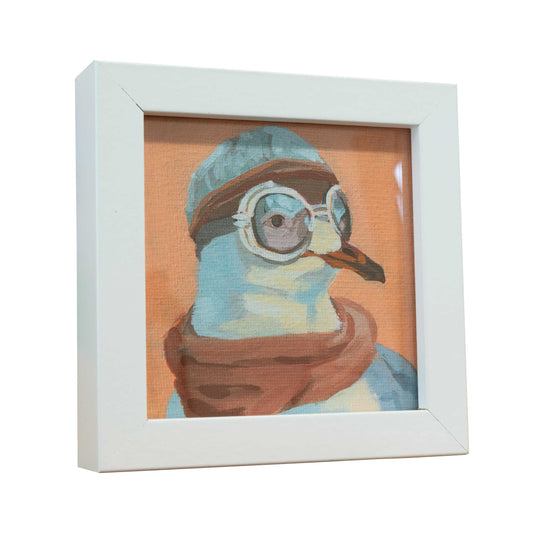 Pocket Art, Fine Art Print on handmade paper in frame, 10 x 10 cm, Victim Paul