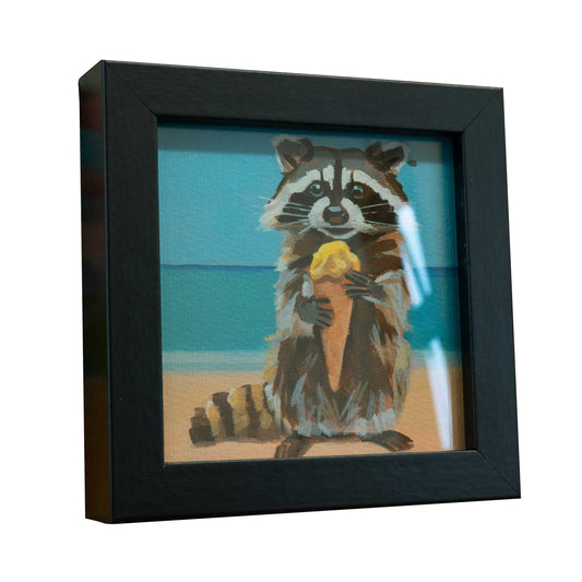 Pocket Art, Fine Art Print on handmade paper in frame, 10 x 10 cm, Leckermäulchen