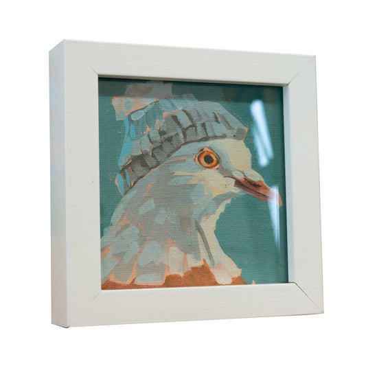Pocket Art, Fine Art Print on handmade paper in frame, 10 x 10 cm, Hans