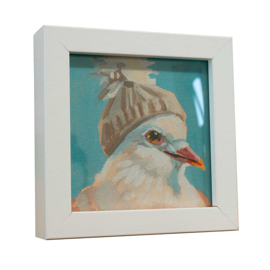 Pocket Art, Fine Art Print on handmade paper in frame, 10 x 10 cm, Malte