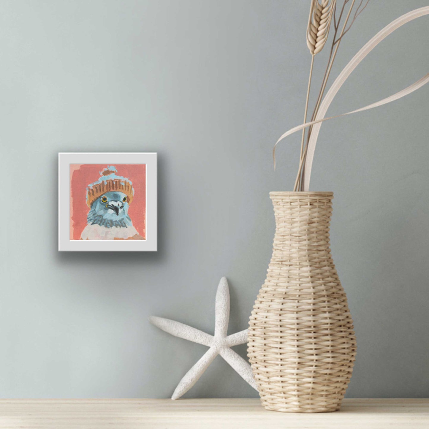 Pocket Art, Fine Art Print on handmade paper in frame, 10 x 10 cm, Uli