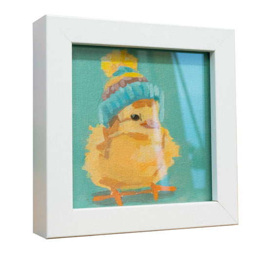 Pocket Art, Fine Art Print on handmade paper in frame, 10 x 10 cm, Timmy