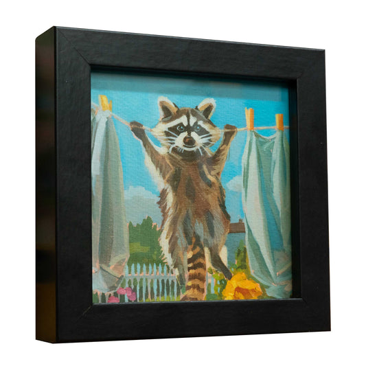 Pocket Art, Fine Art Print on handmade paper in frame, 10 x 10 cm, hanging