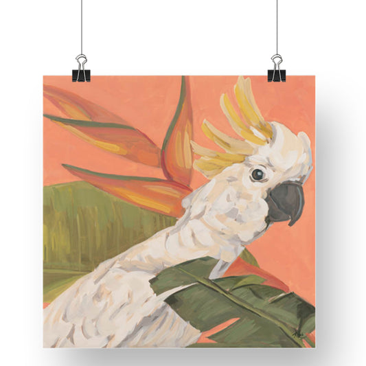 Art Card, Cockatoo Charlotte, 20x20 cm