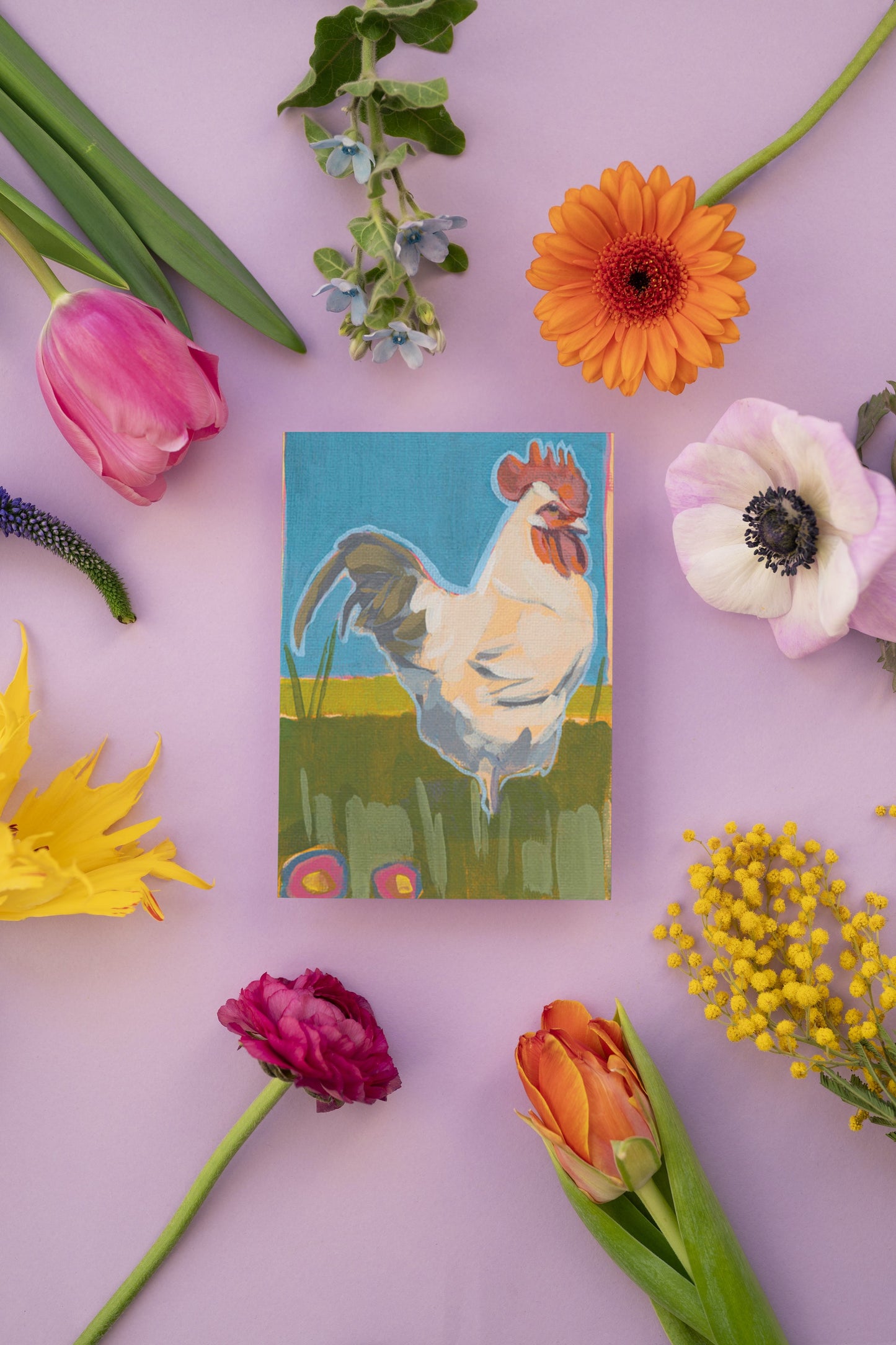 Art Card, Proud Rooster, 15x20 cm