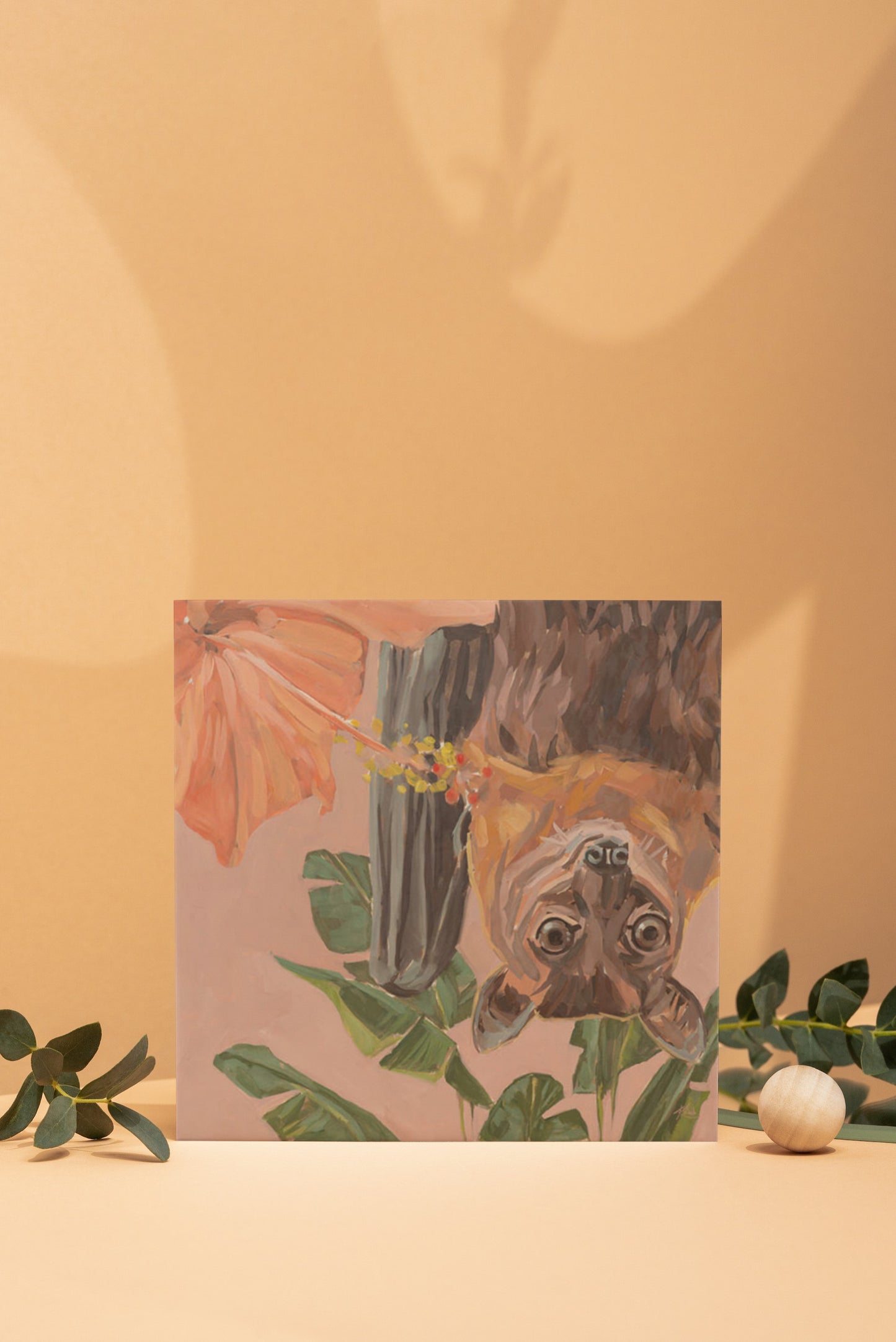 Art Card, flying fox Franka, 20x20 cm