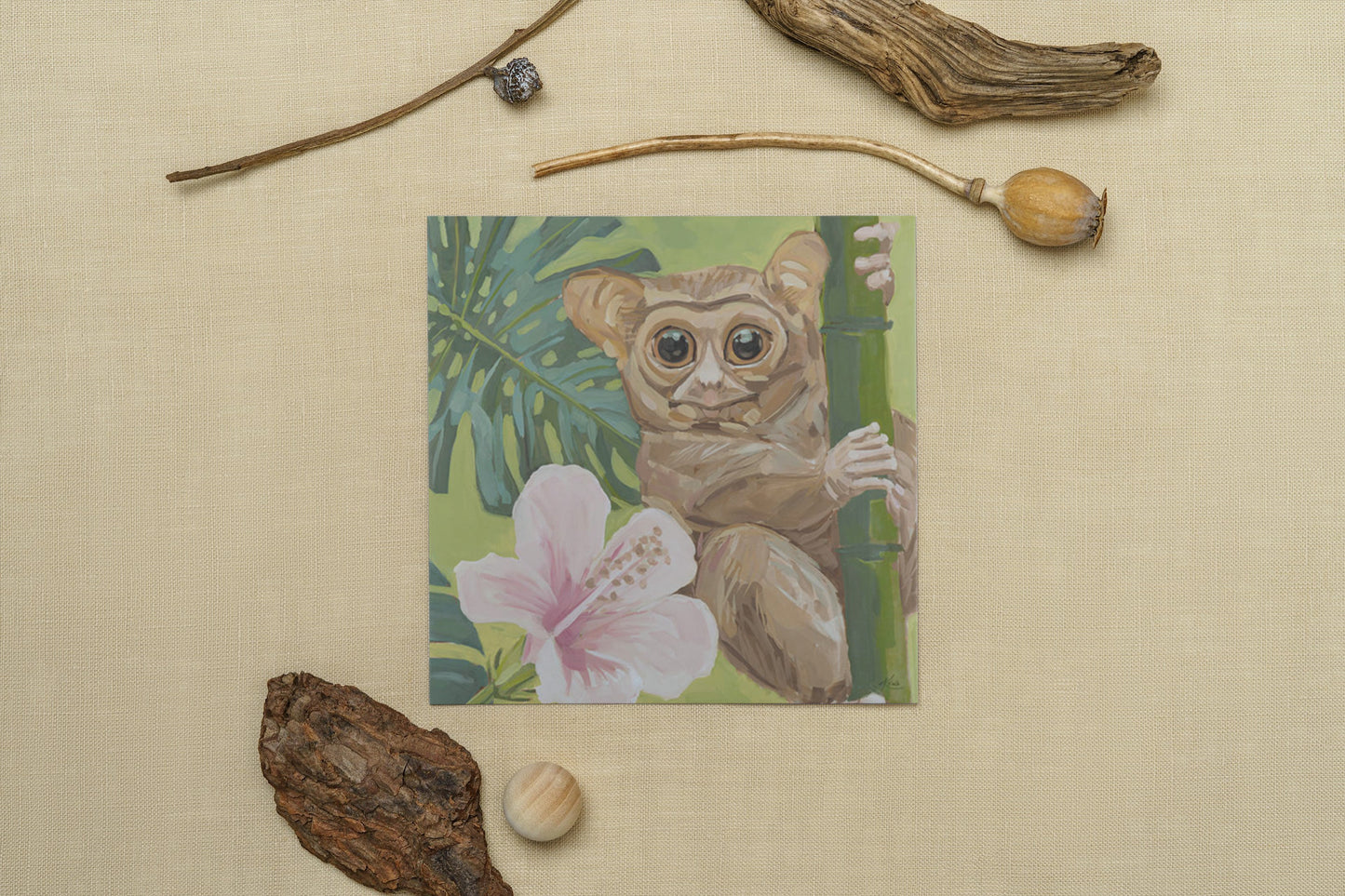 Art Card, tarsier Otto, 20x20 cm